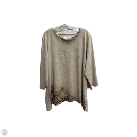 Top Long Sleeve By Clothes Mentor In Animal Print, Size: Xxl