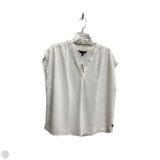 Top Short Sleeve By Banana Republic In White, Size: L