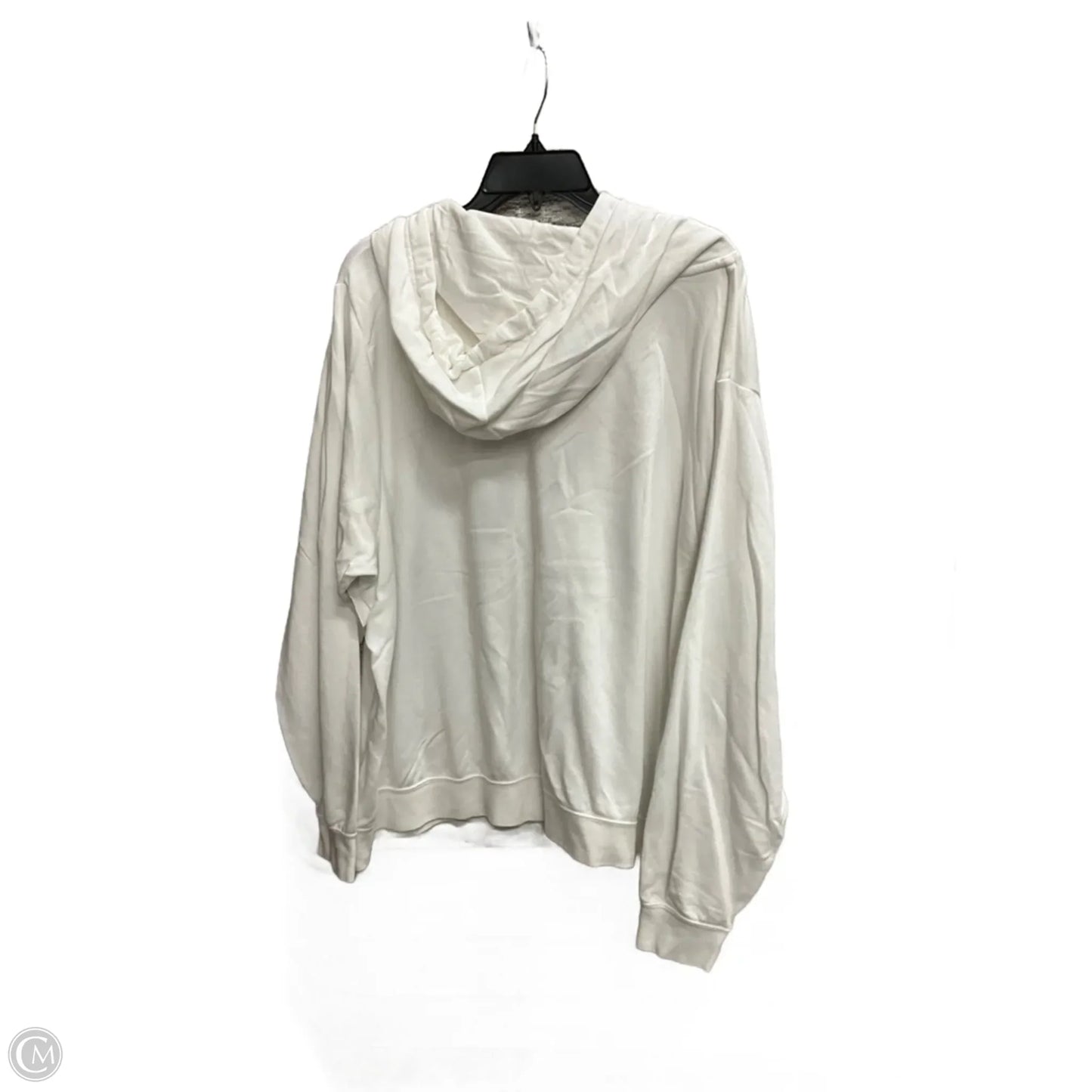 Athletic Top Long Sleeve Hoodie By Nike In White, Size: 3x