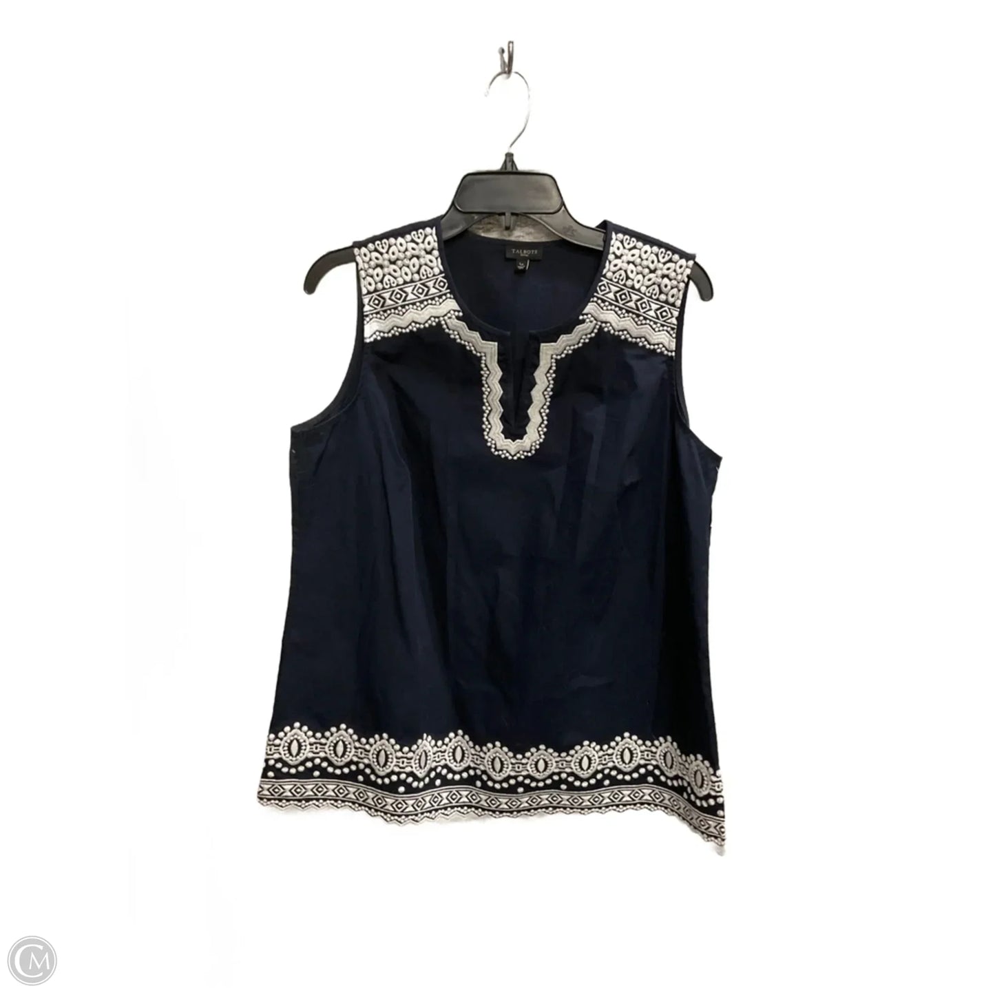 Top Sleeveless By Talbots In Navy, Size: L