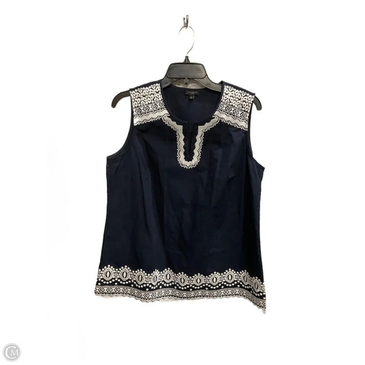 Top Sleeveless By Talbots In Navy, Size: L