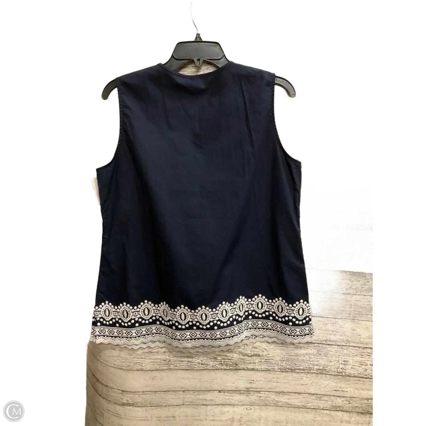Top Sleeveless By Talbots In Navy, Size: L