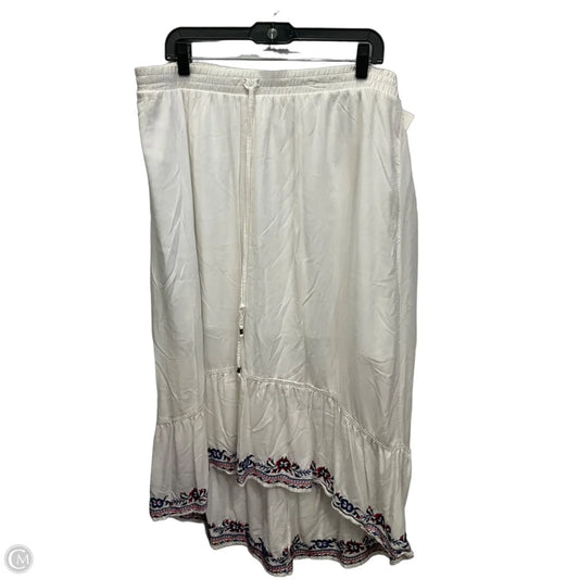 Skirt Maxi By Time And Tru In White, Size: Xxl