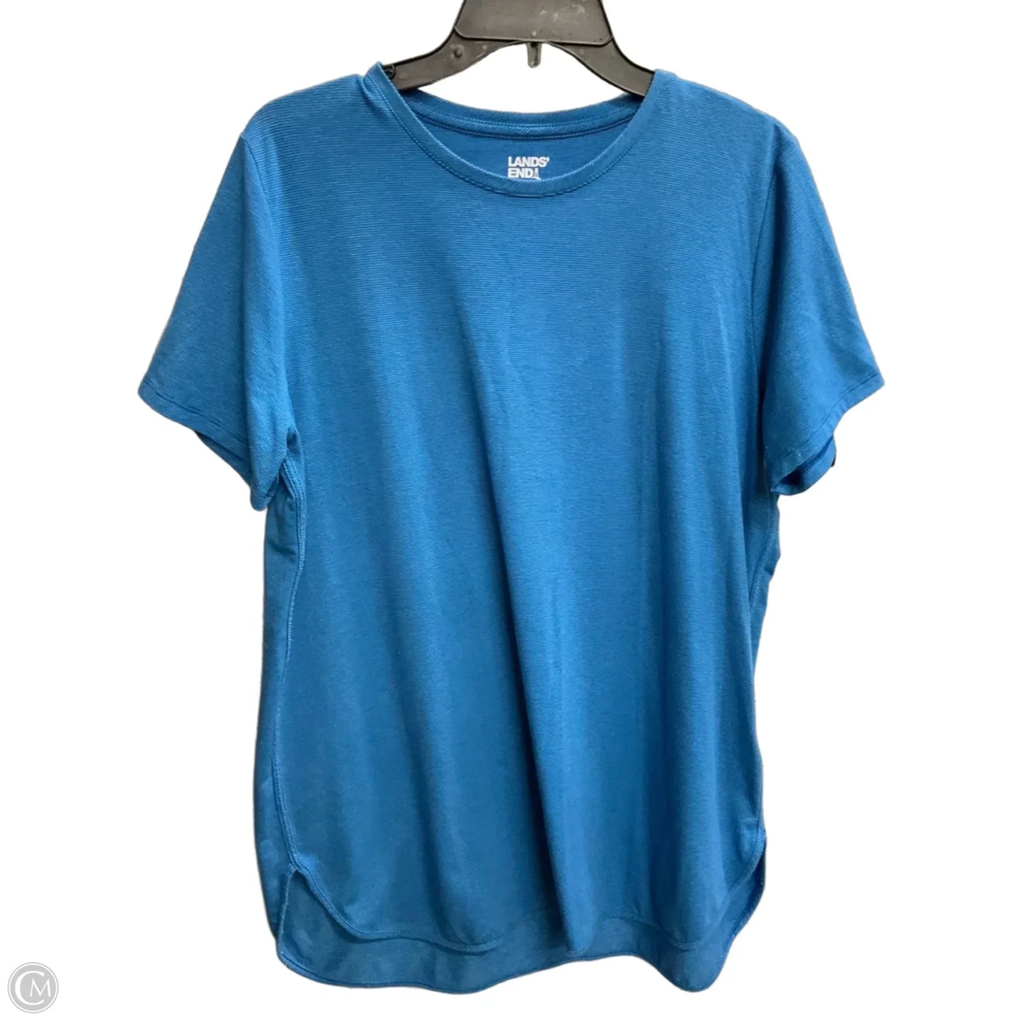 Top Short Sleeve By Lands End In Blue, Size: L