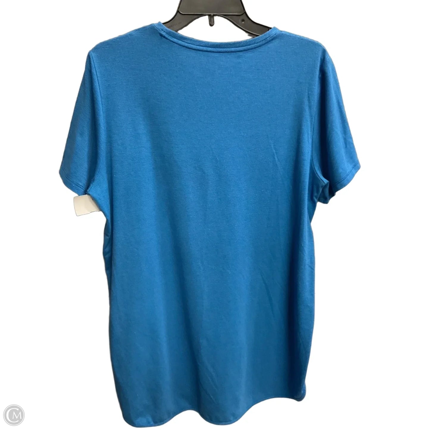Top Short Sleeve By Lands End In Blue, Size: L