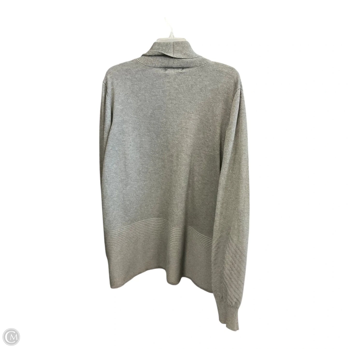 Cardigan By Liz Claiborne In Grey, Size: Xxl