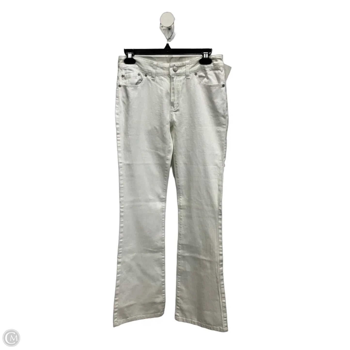 Jeans Flared By Boston Proper In White Denim, Size: 2