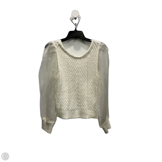 Top Long Sleeve By Anthropologie In White, Size: S
