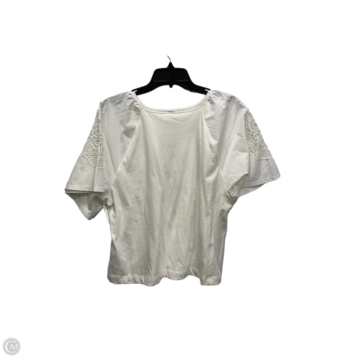 Top Short Sleeve By Old Navy In White, Size: L