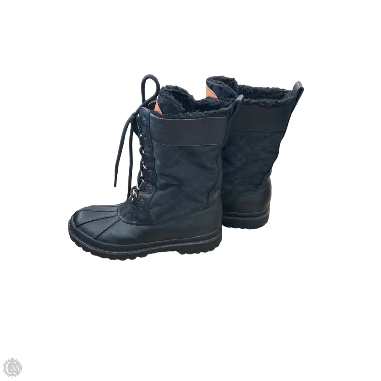 Boots Designer By Coach In Black, Size: 8