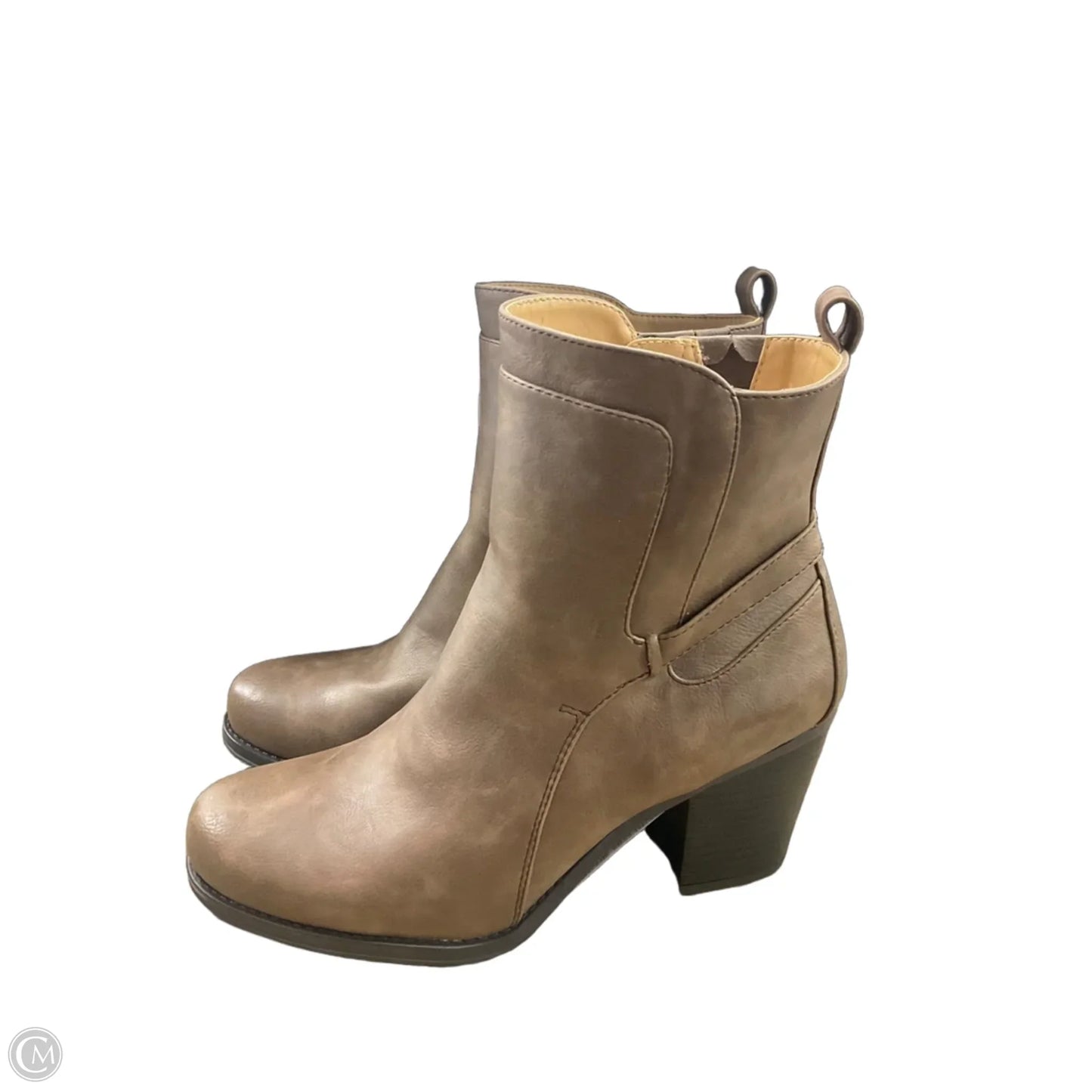 Boots Ankle Heels By Naturalizer In Brown, Size: 9.5