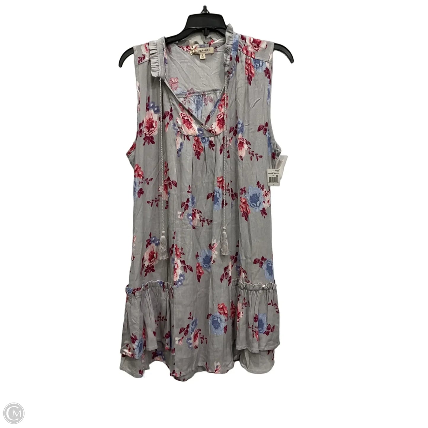 Dress Casual Midi By Living Doll In Grey, Size: L