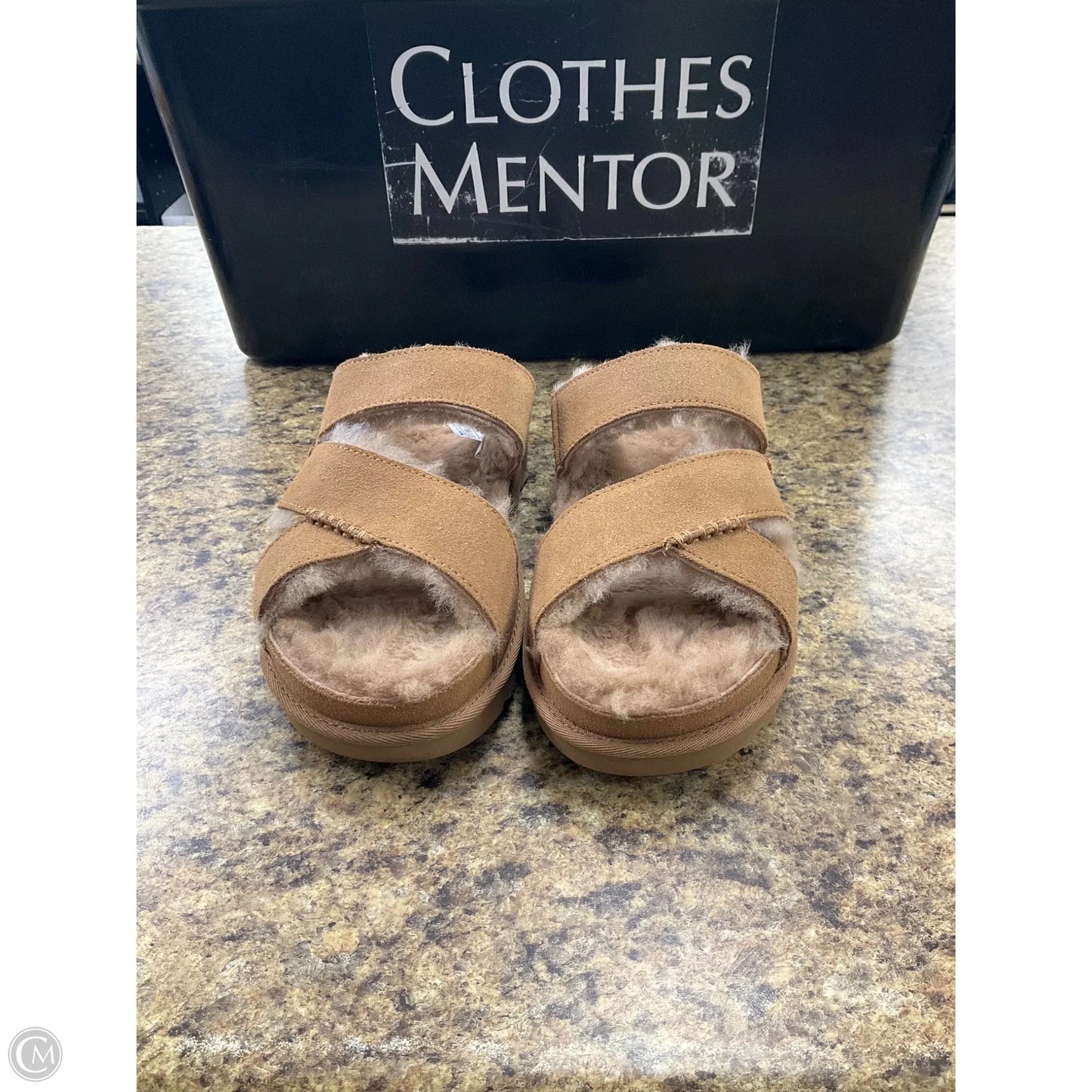 Sandals Designer By Ugg In Brown, Size: 8