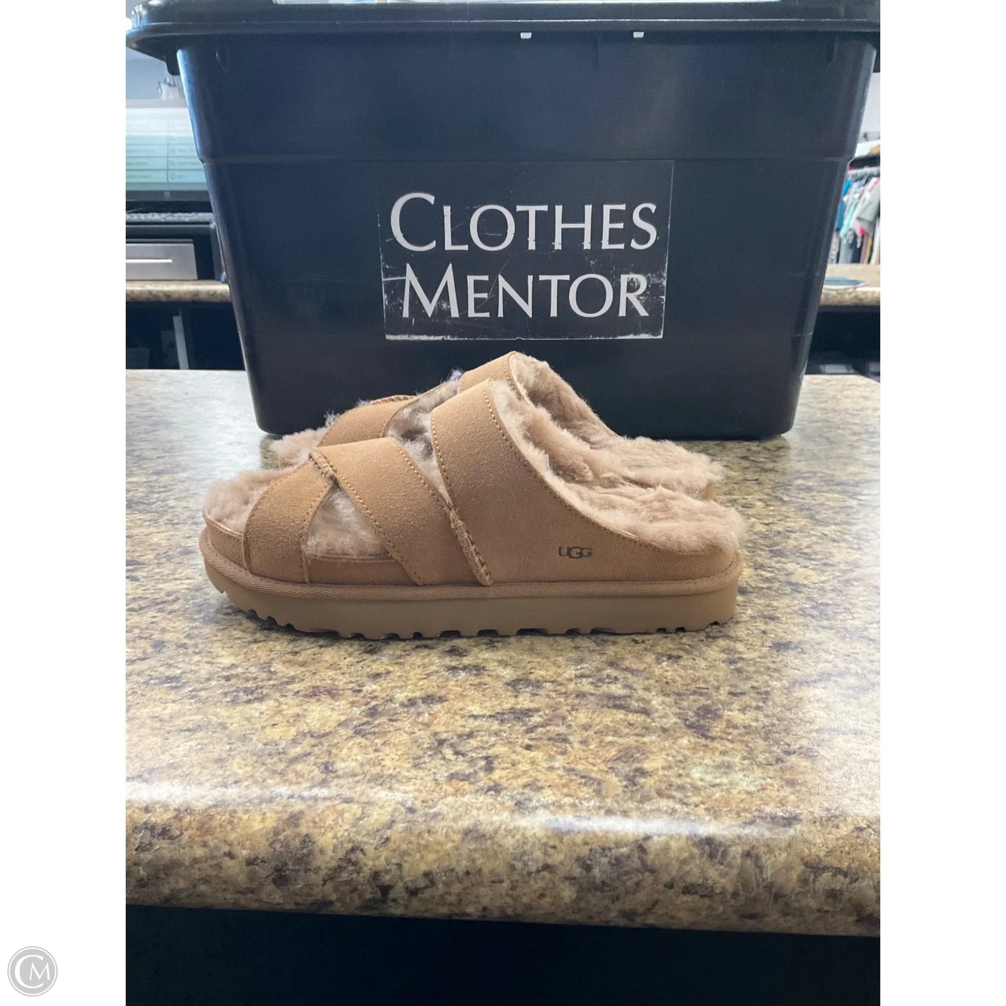 Sandals Designer By Ugg In Brown, Size: 8