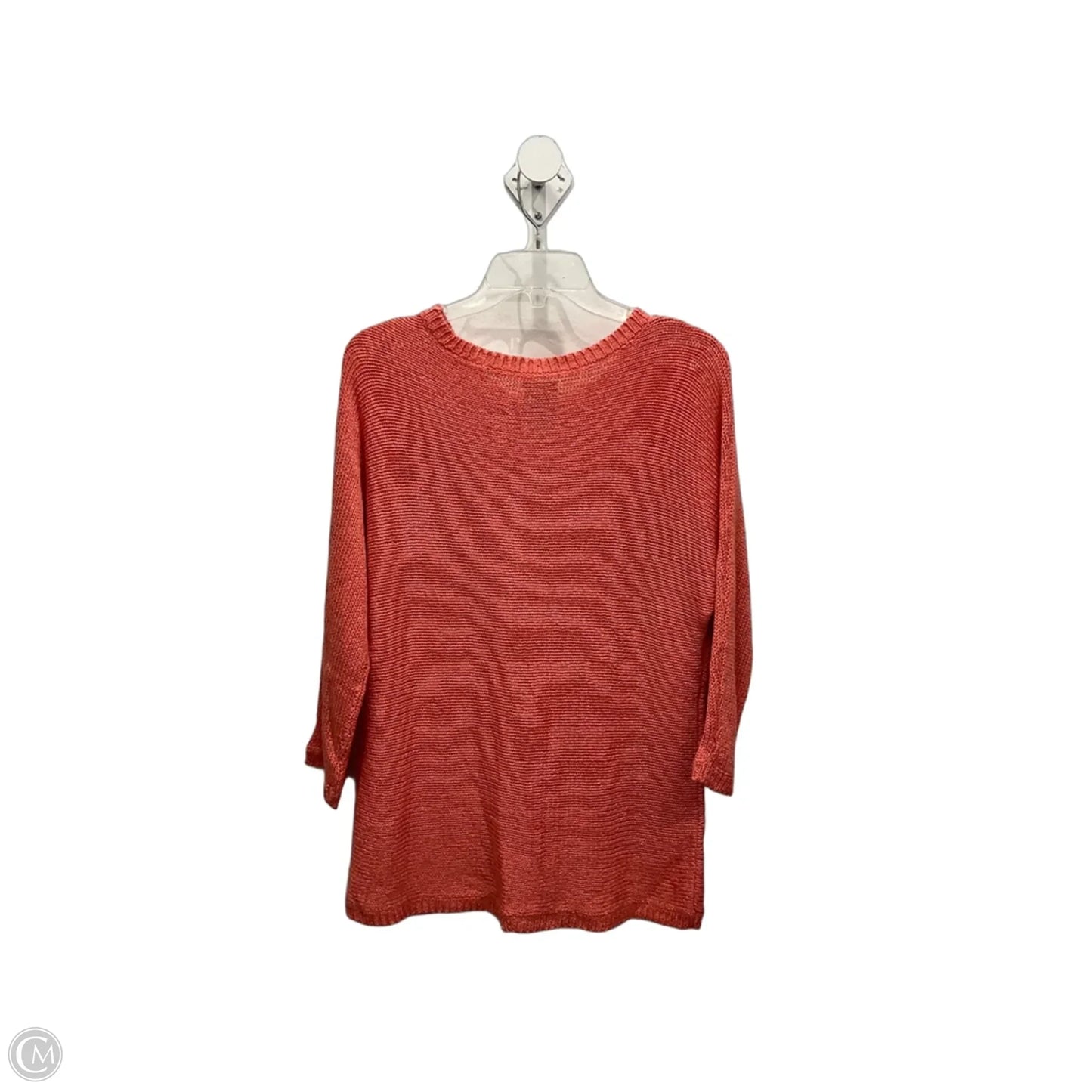 Sweater By Chicos In Coral, Size: L