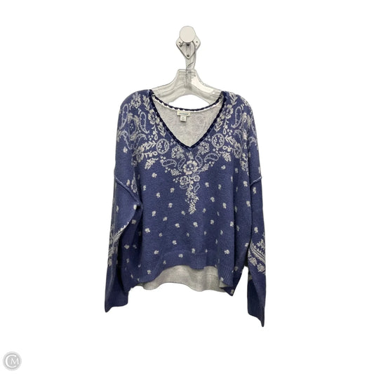 Sweater By Sundance In Blue & White, Size: Xl
