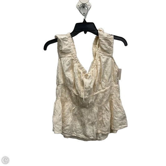 Top Short Sleeve Basic By Old Navy In Cream, Size: L