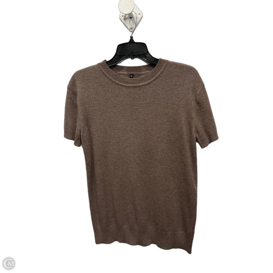 Top Short Sleeve Basic By Clothes Mentor In Brown, Size: M