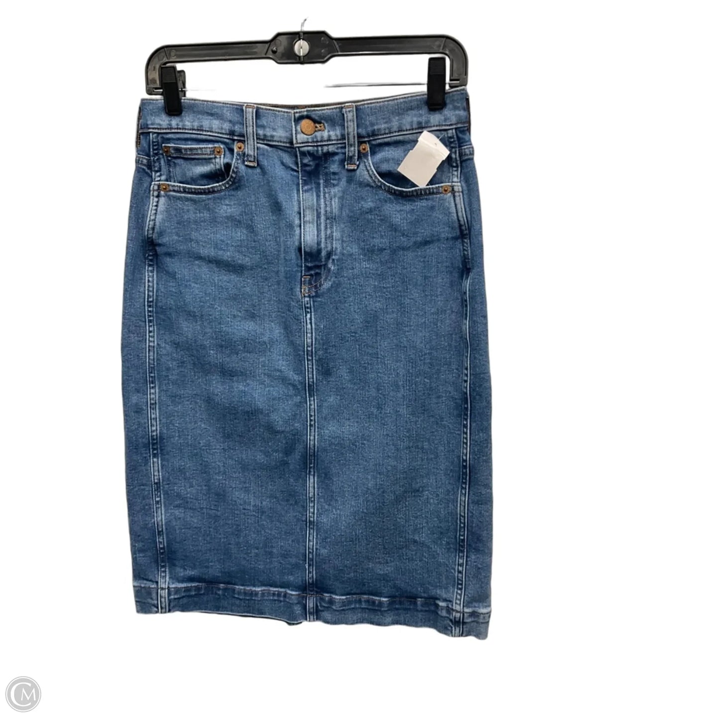 Skirt Midi By J. Crew In Blue Denim, Size: 2