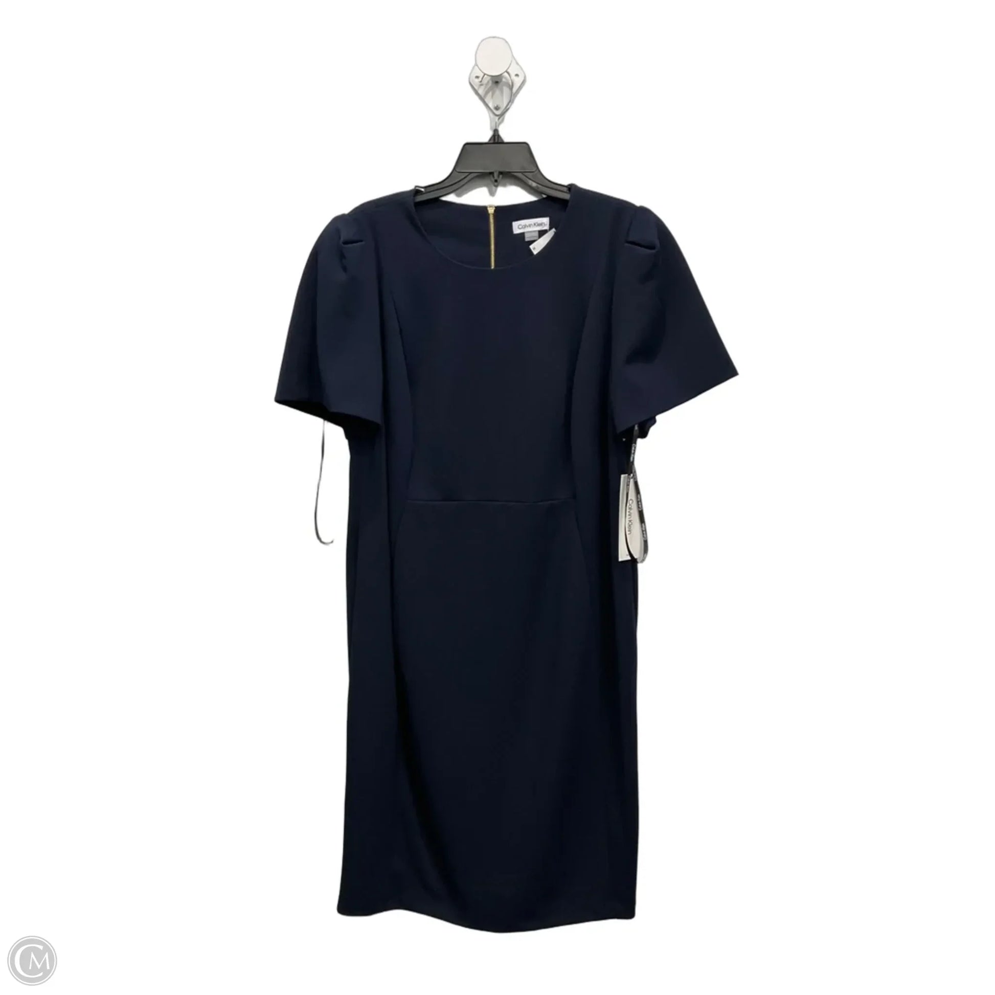 Dress Casual Midi By Calvin Klein In Navy, Size: Xxl