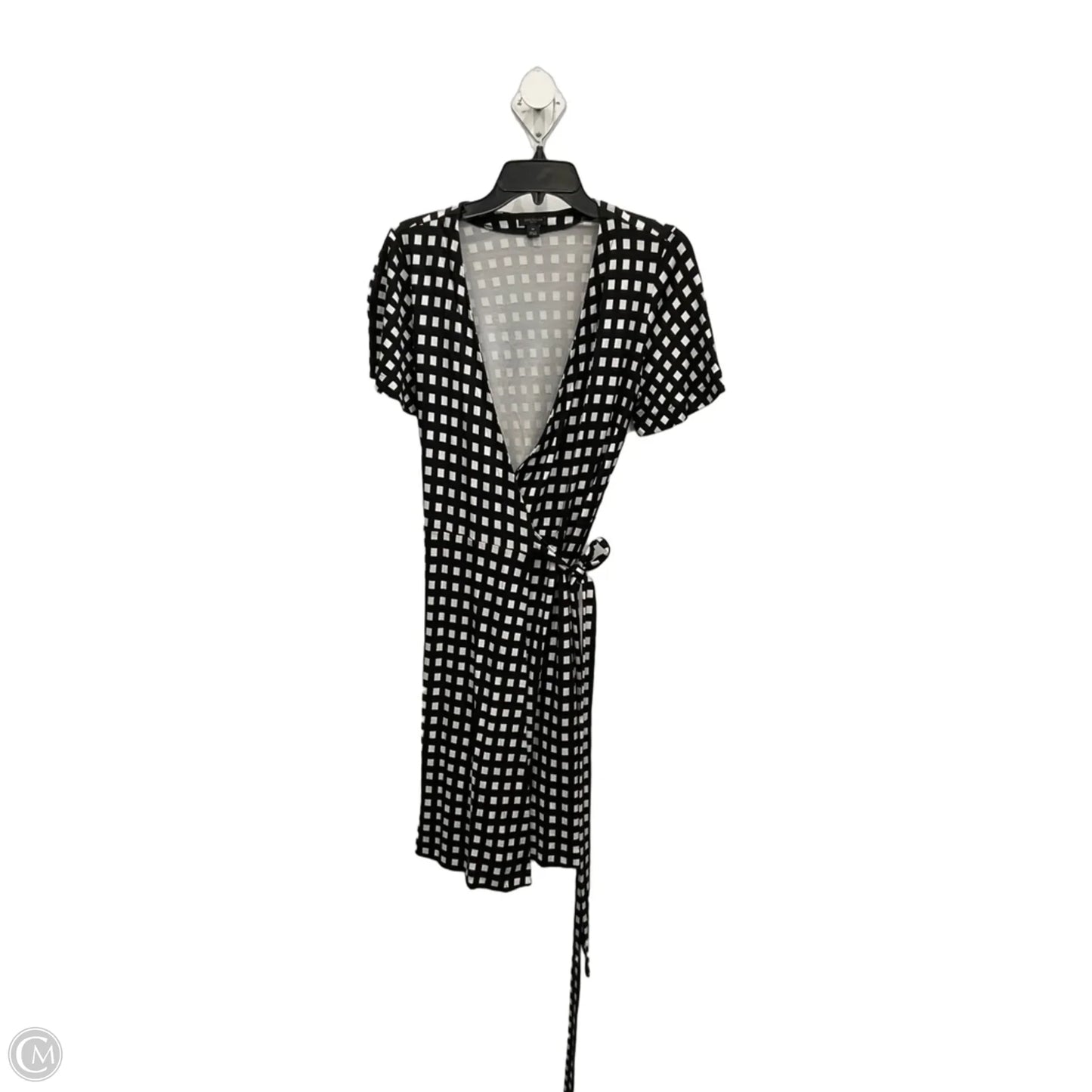 Dress Casual Midi By Ann Taylor In Black & White, Size: 10