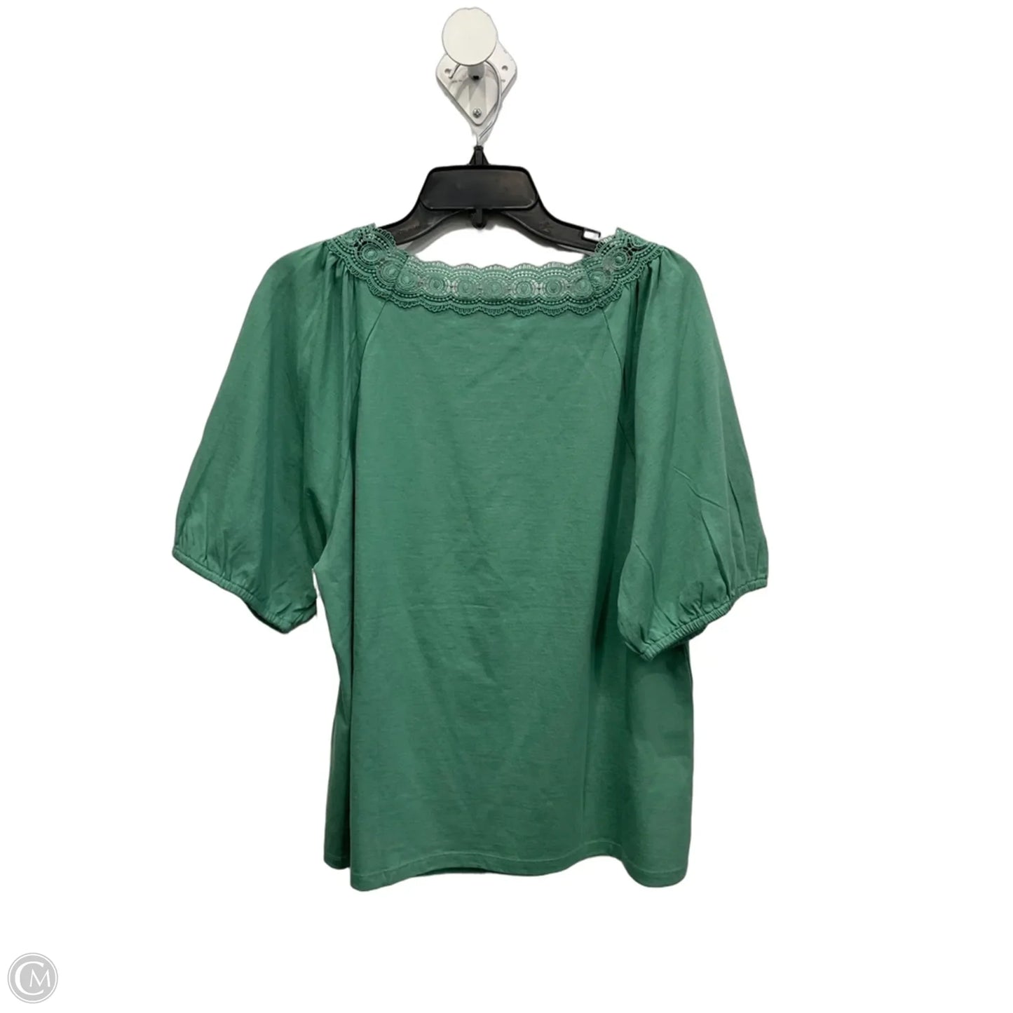 Top Short Sleeve Basic By Talbots In Green, Size: L