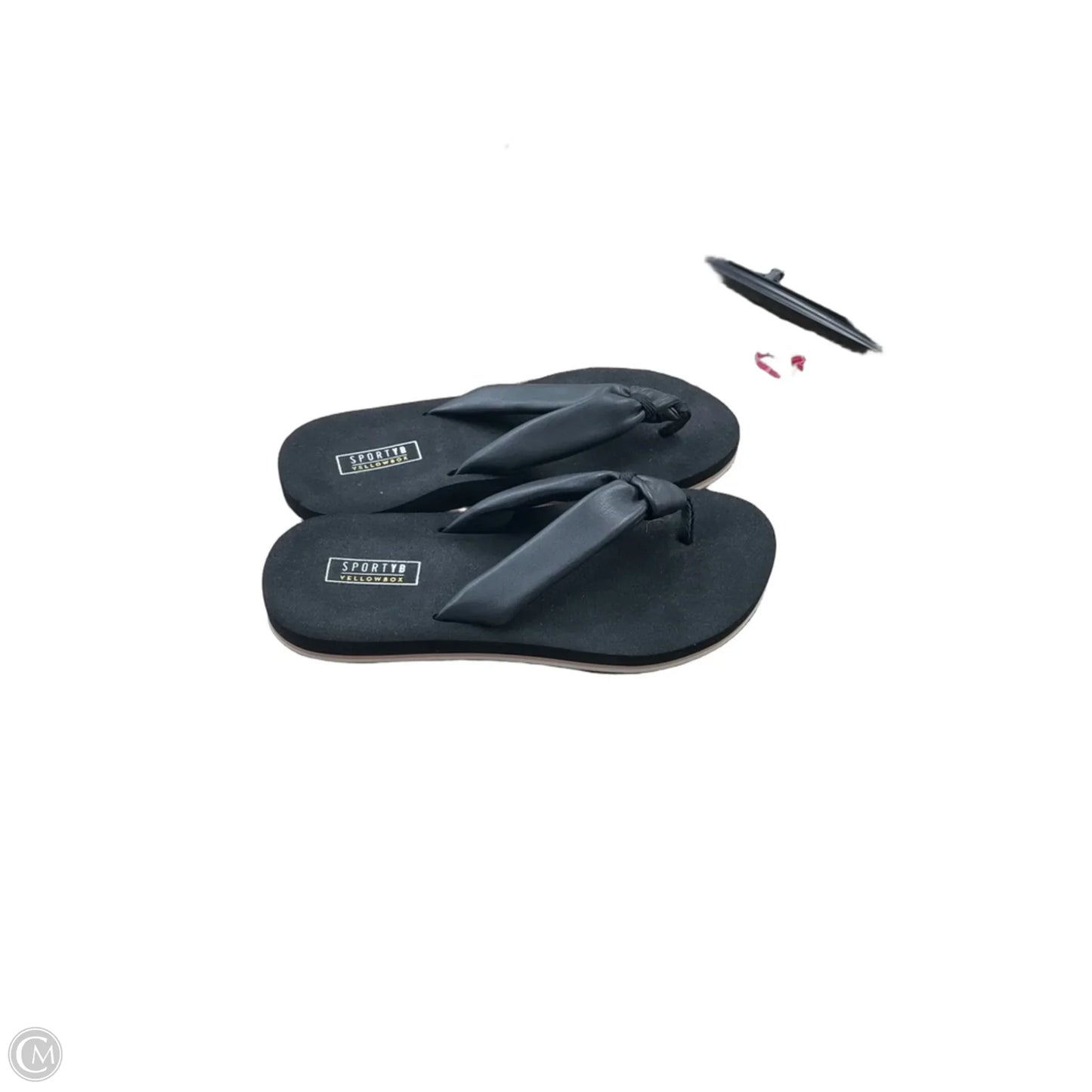 Sandals Flip Flops By Clothes Mentor In Black, Size: 7.5
