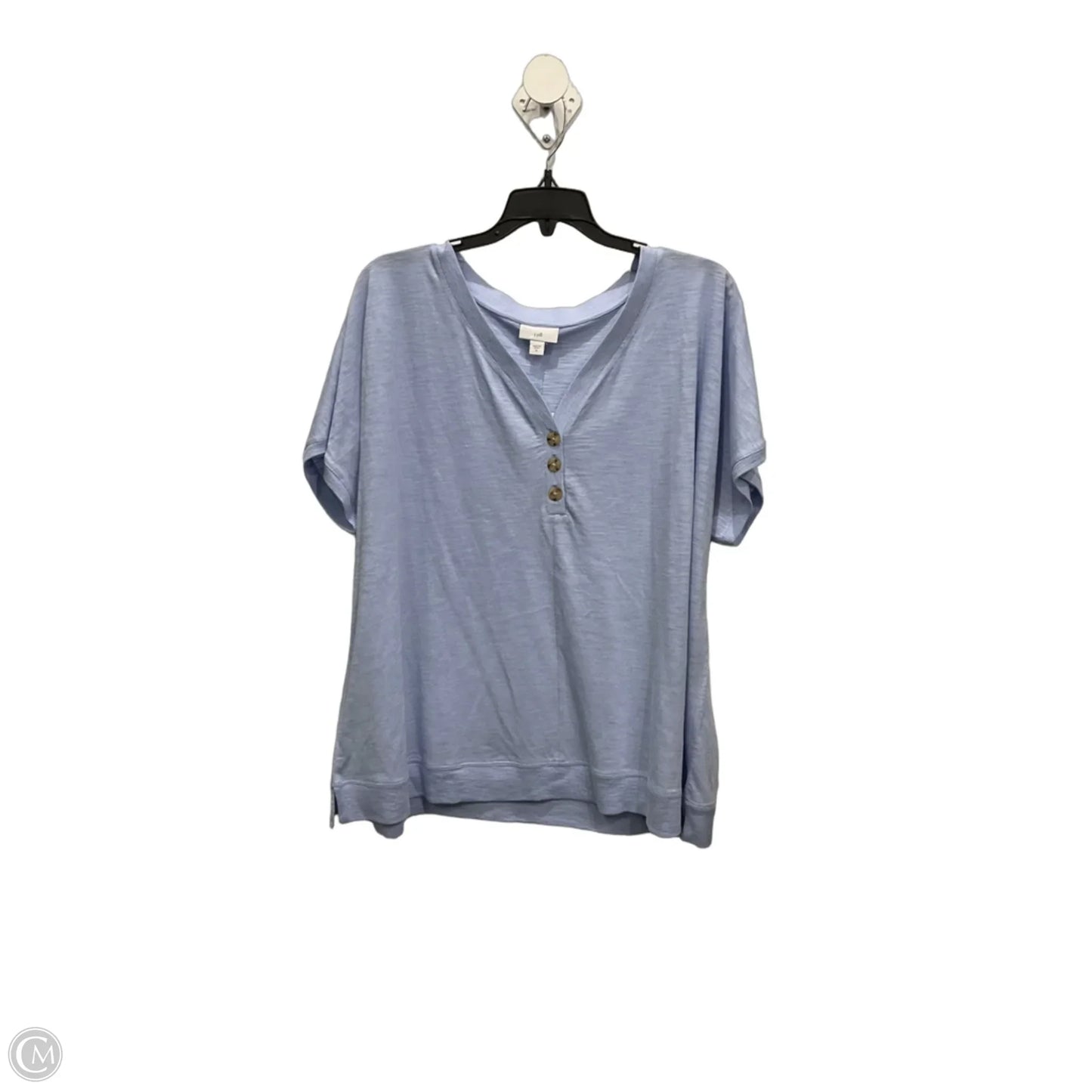 Top Short Sleeve Basic By J. Jill In Blue, Size: Xl
