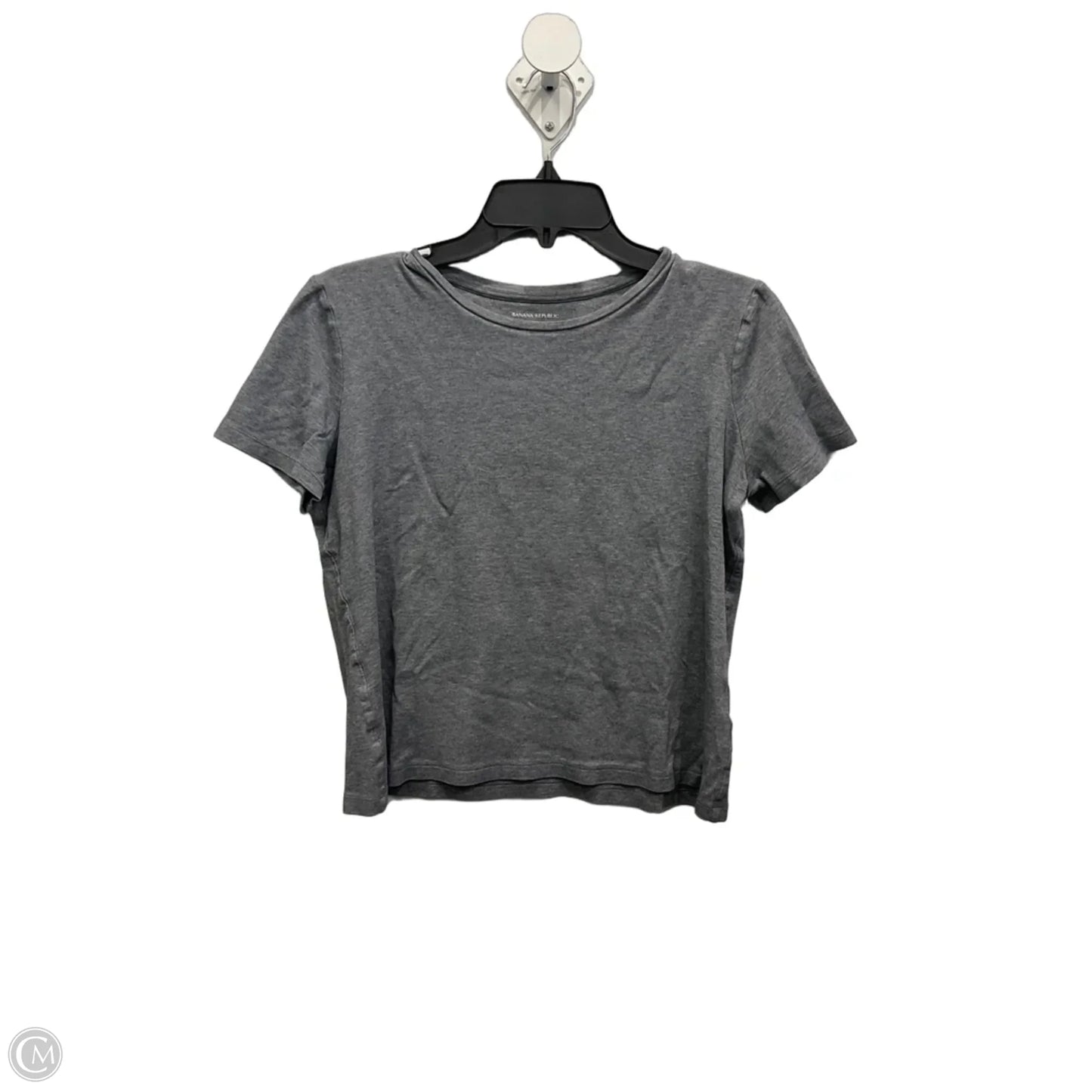 Top Short Sleeve Basic By Banana Republic In Grey, Size: M