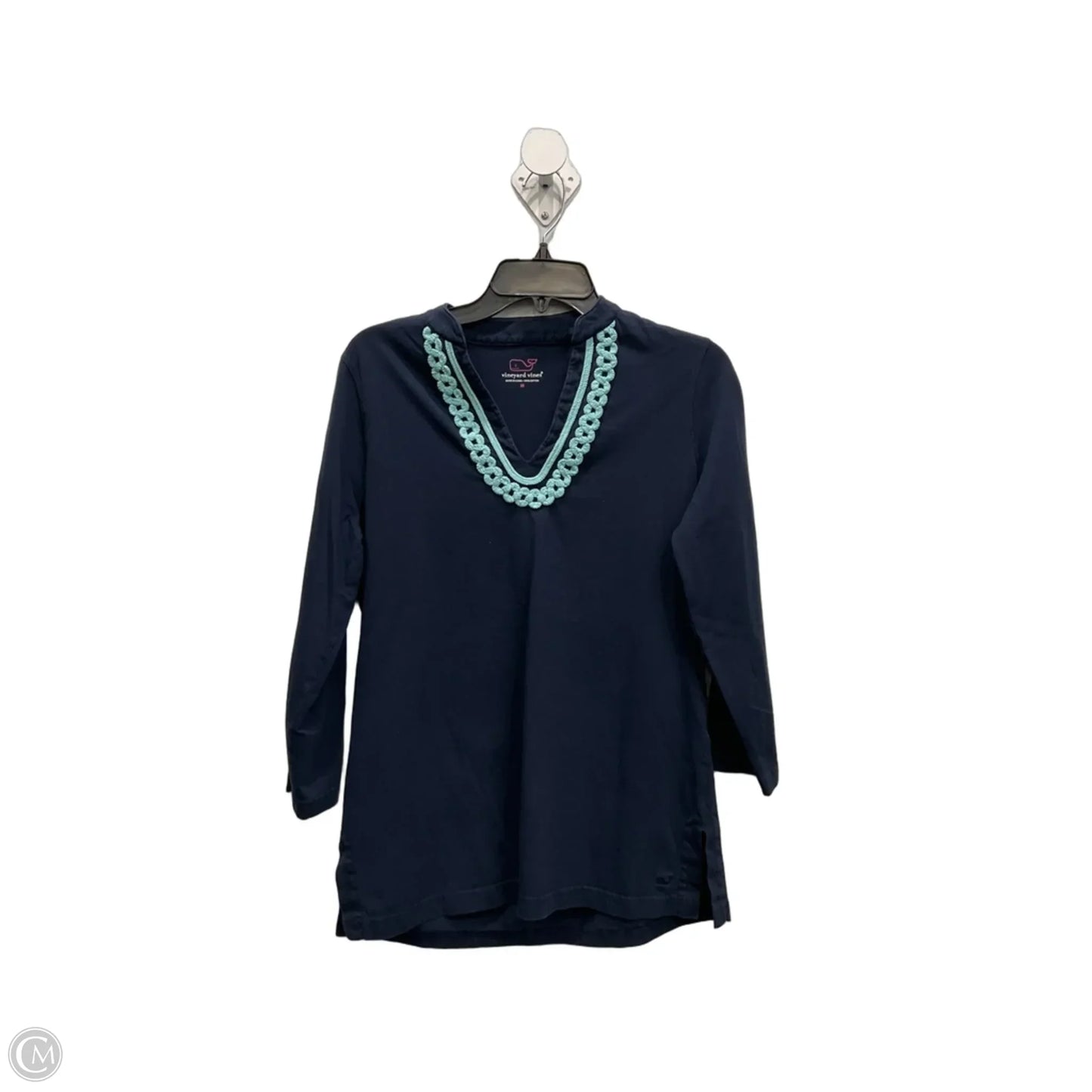 Top Long Sleeve Basic By Vineyard Vines In Navy, Size: M