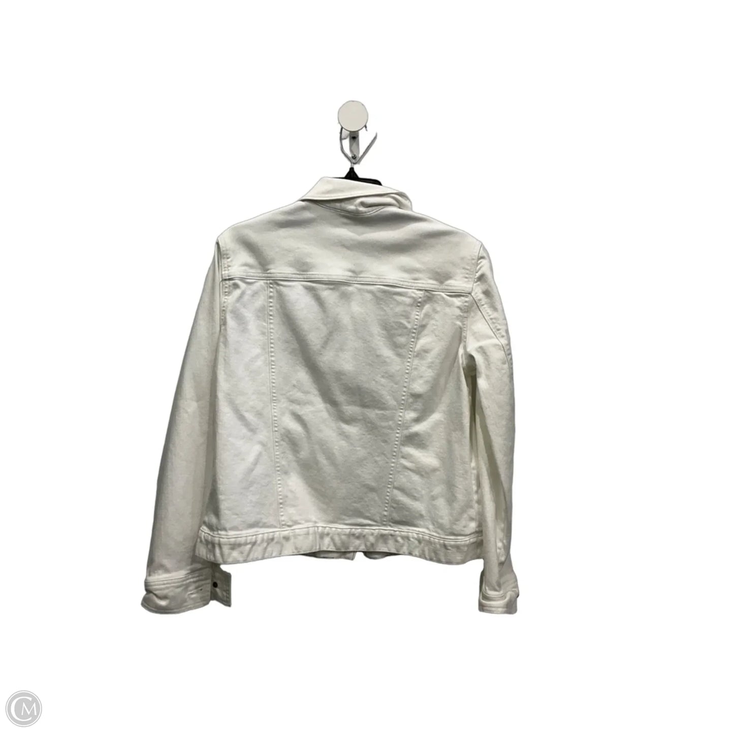 Jacket Denim By Eddie Bauer In White, Size: L