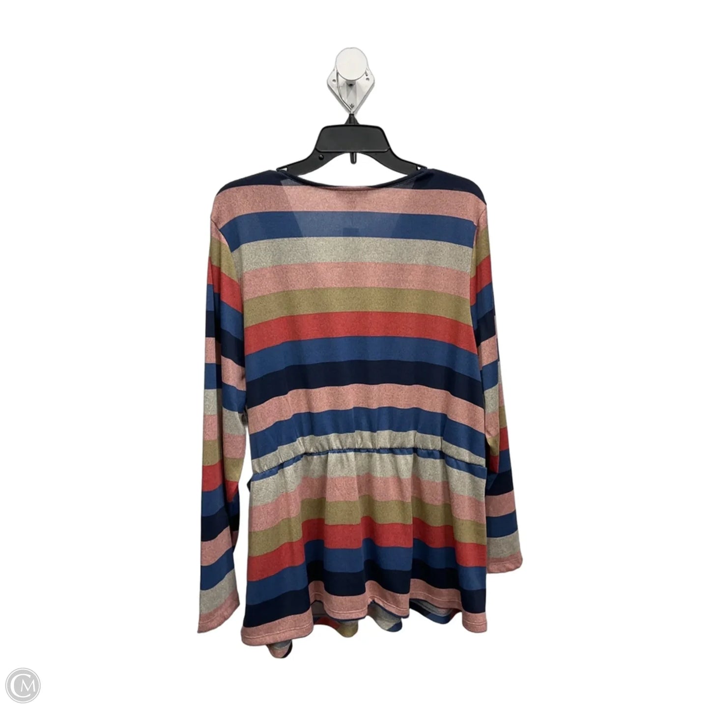 Top Long Sleeve By Lane Bryant In Striped Pattern, Size: 3x