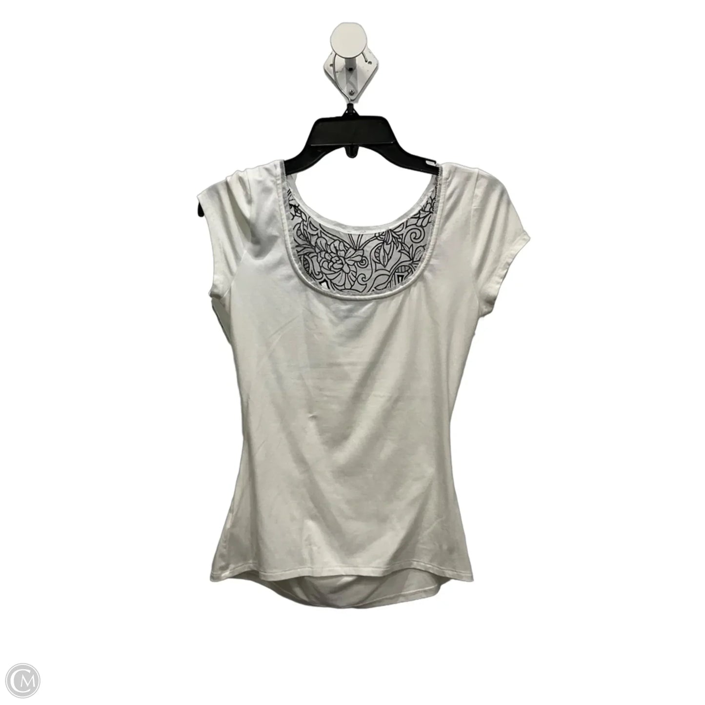 Top Short Sleeve By White House Black Market In Black & White, Size: Xs