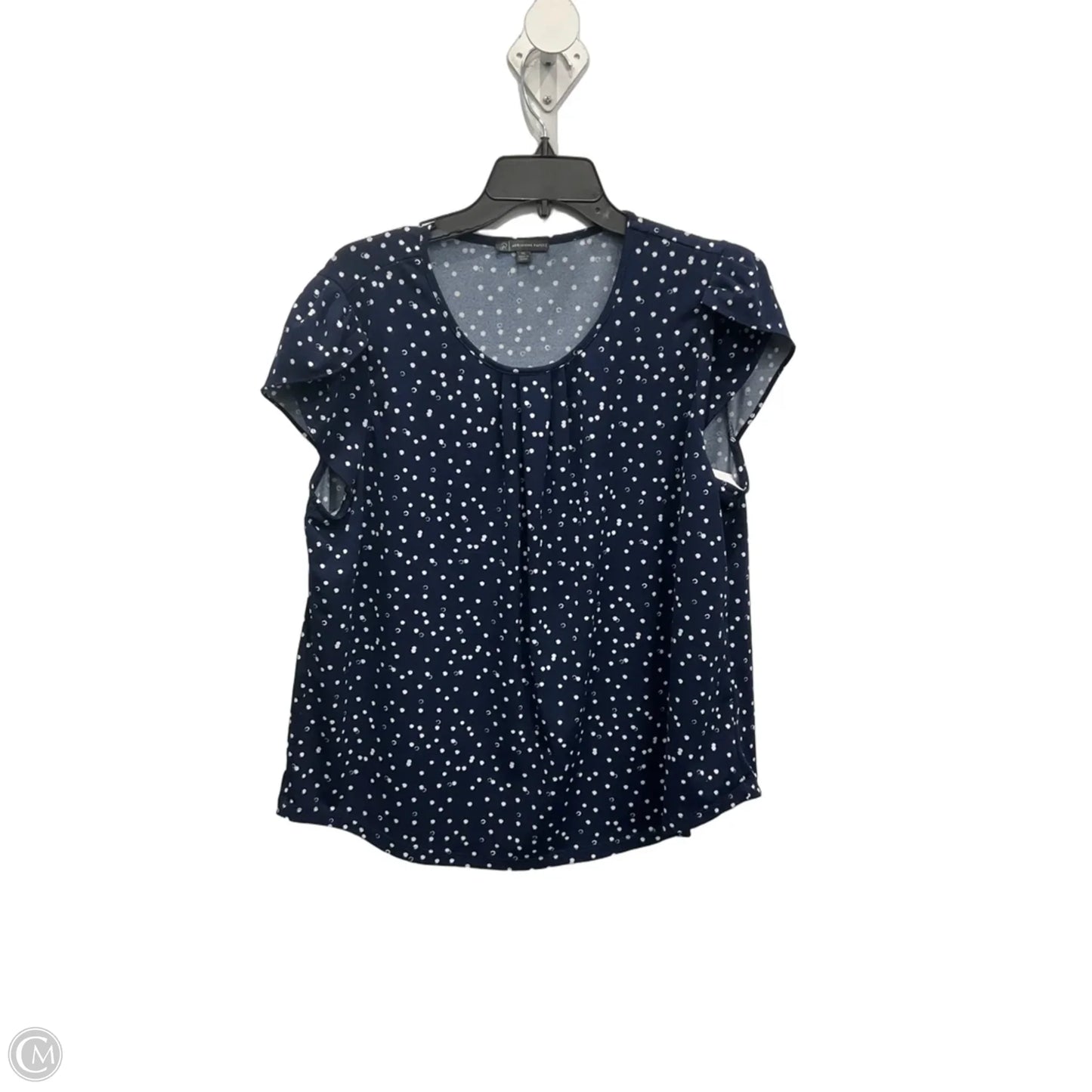 Top Sleeveless By Adrianna Papell In Blue & White, Size: Xl