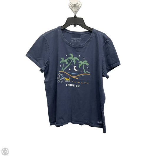 Top Short Sleeve Basic By Life Is Good In Navy, Size: Xl