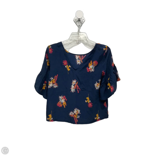 Top Short Sleeve By Madewell In Floral Print, Size: Xxs