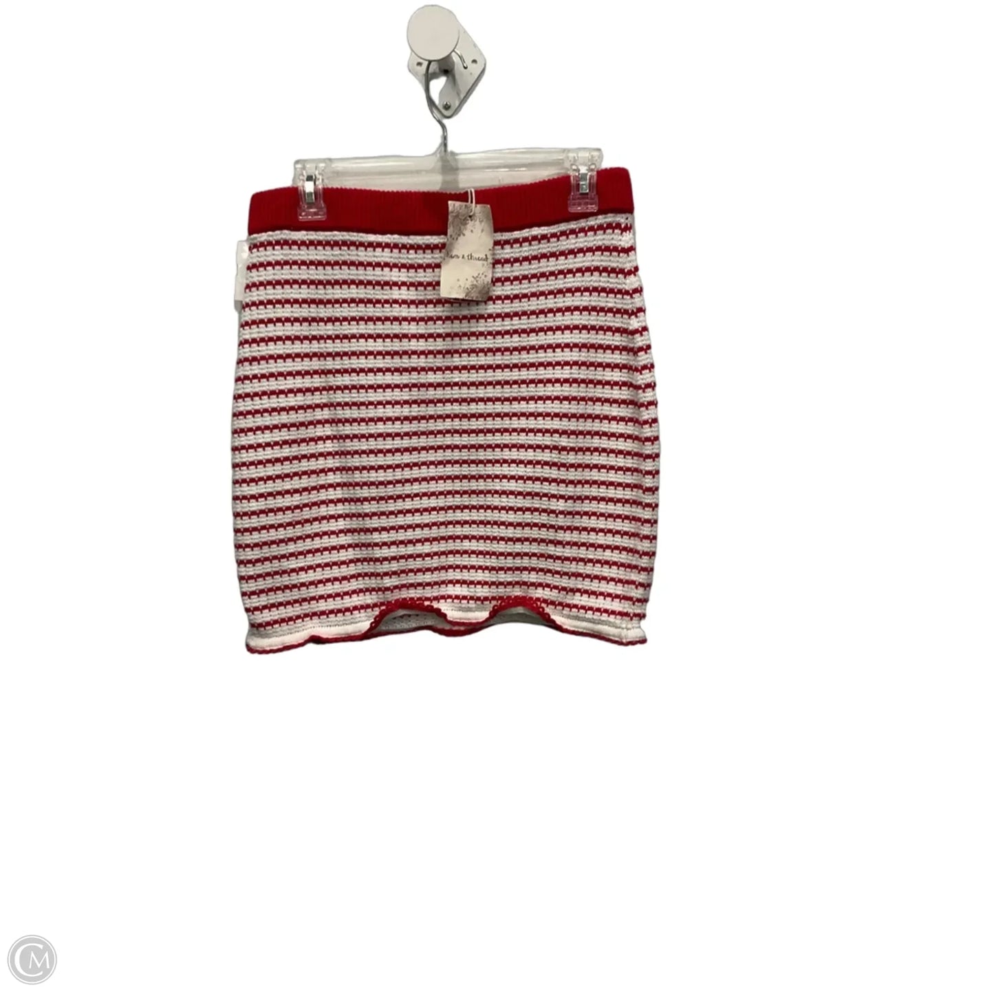 Skirt Mini & Short By Hem & Thread In Red & White, Size: 8
