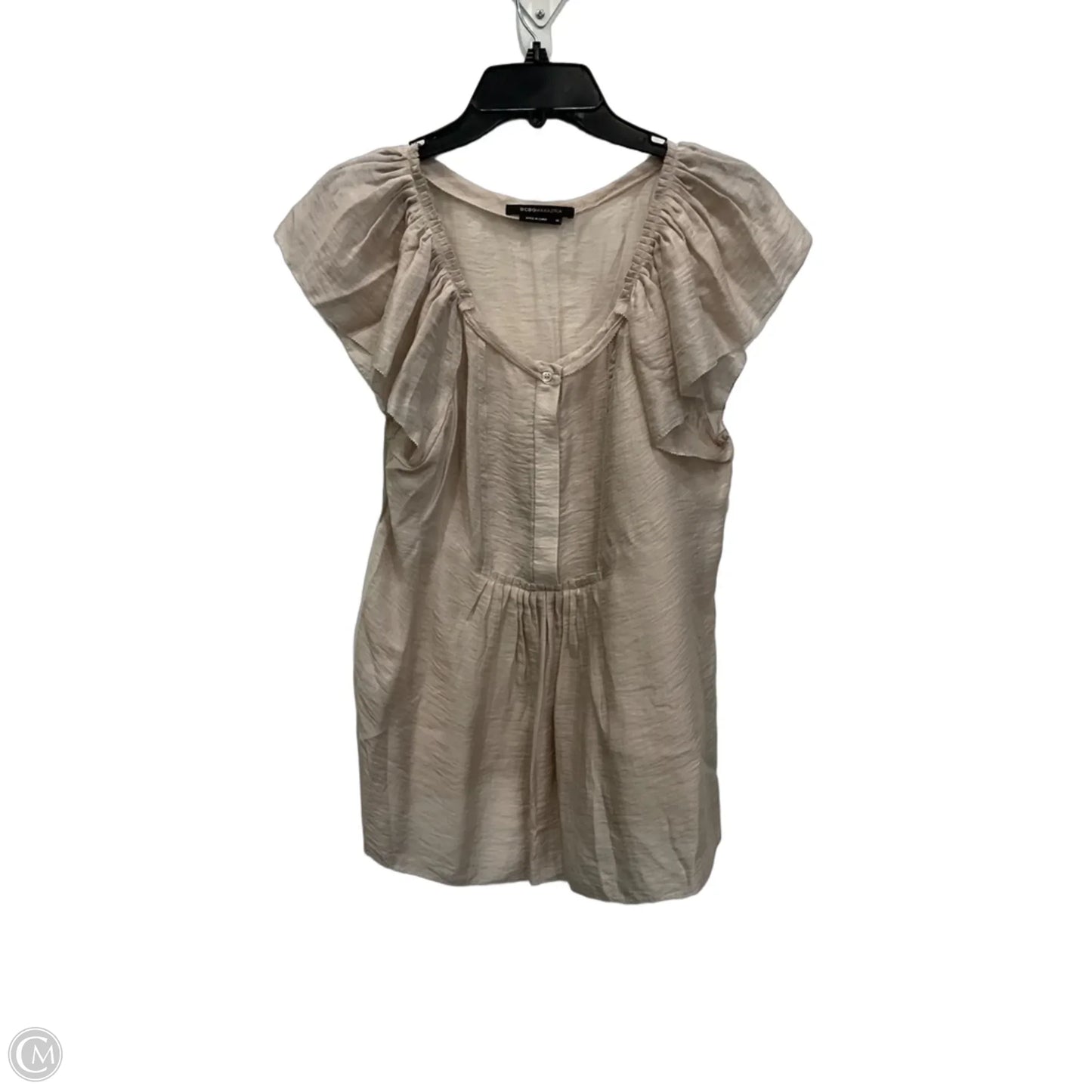 Top Sleeveless By Bcbgmaxazria In Tan, Size: M