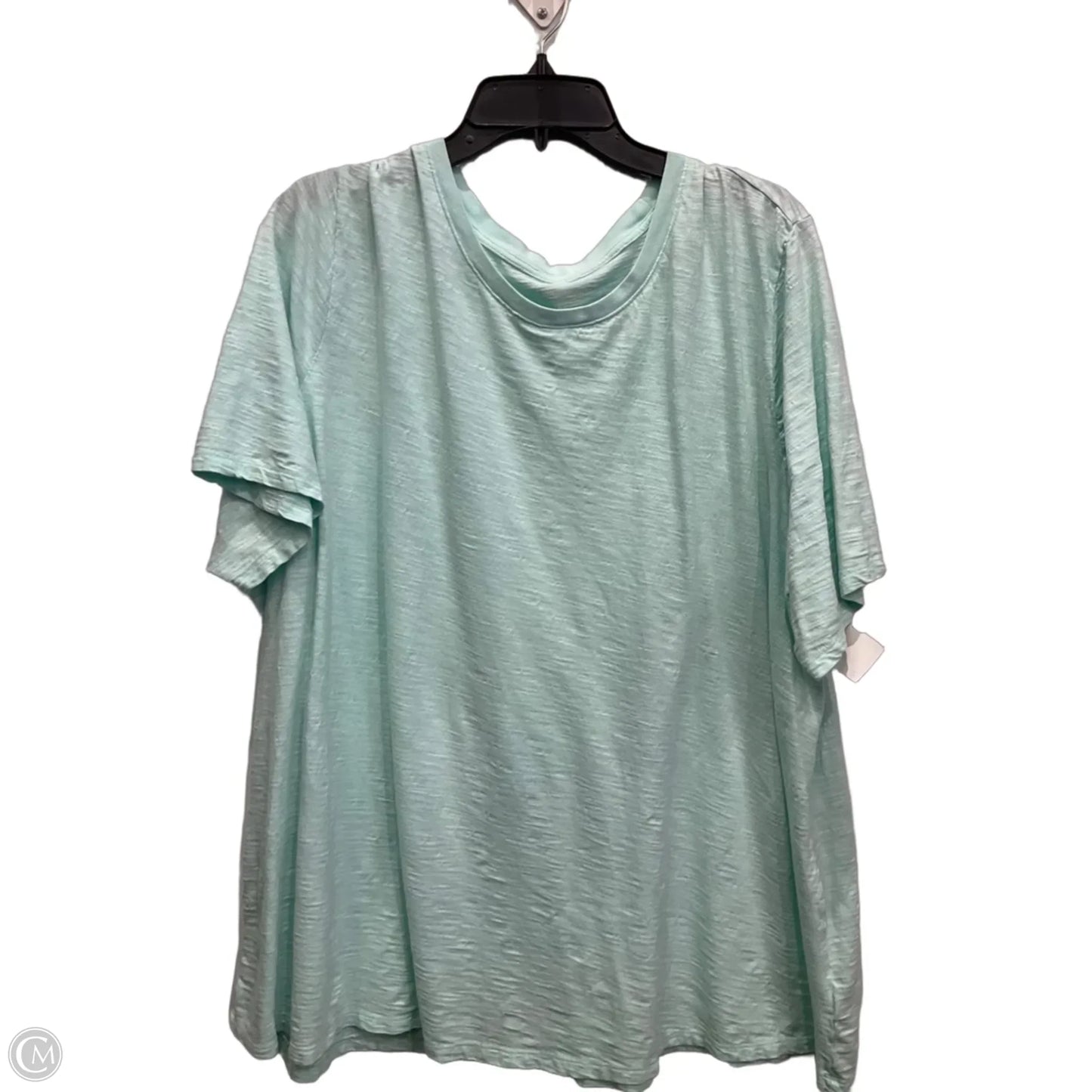Top Short Sleeve Basic By Lane Bryant In Green, Size: 3x
