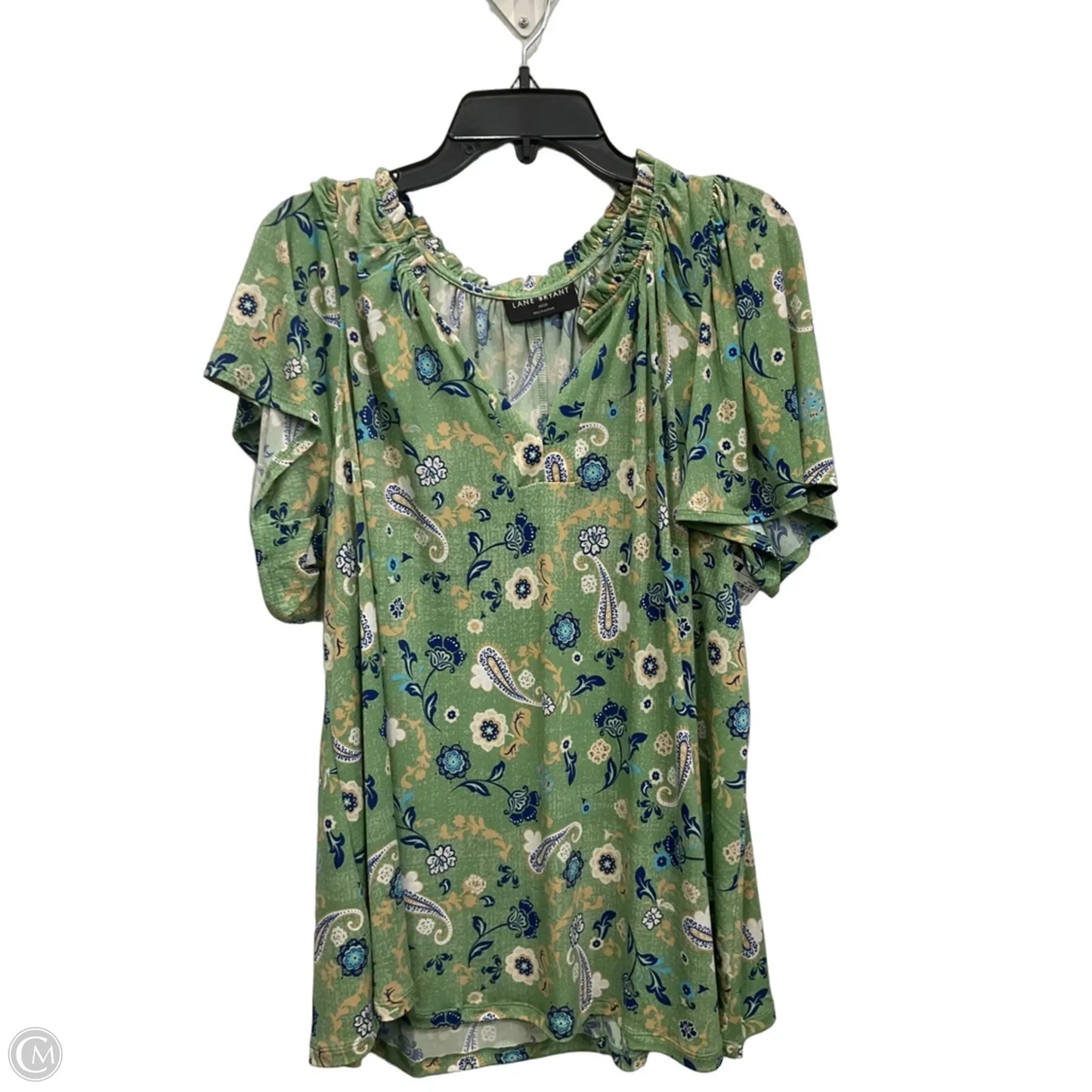 Top Short Sleeve By Lane Bryant In Green, Size: 2x