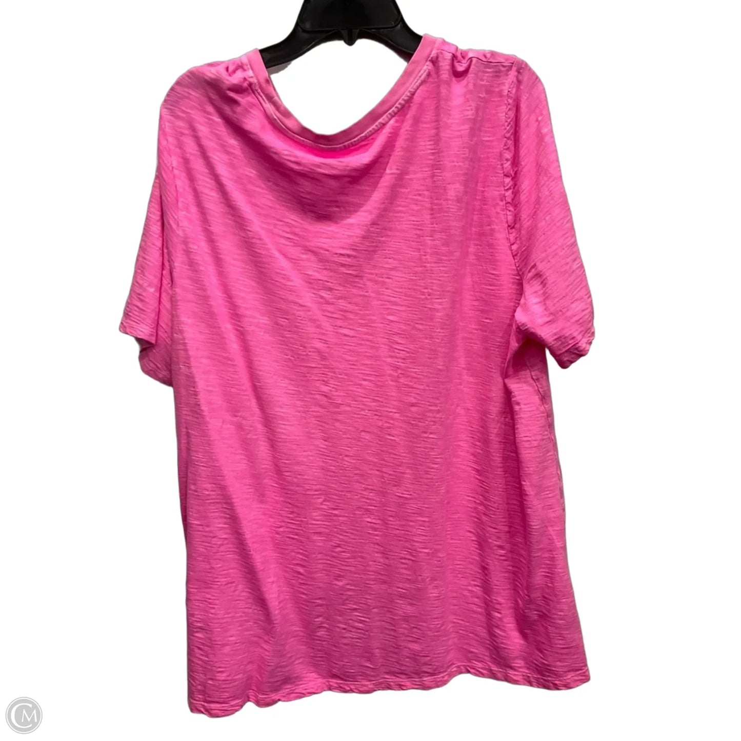 Top Short Sleeve Basic By Lane Bryant In Pink, Size: 3x