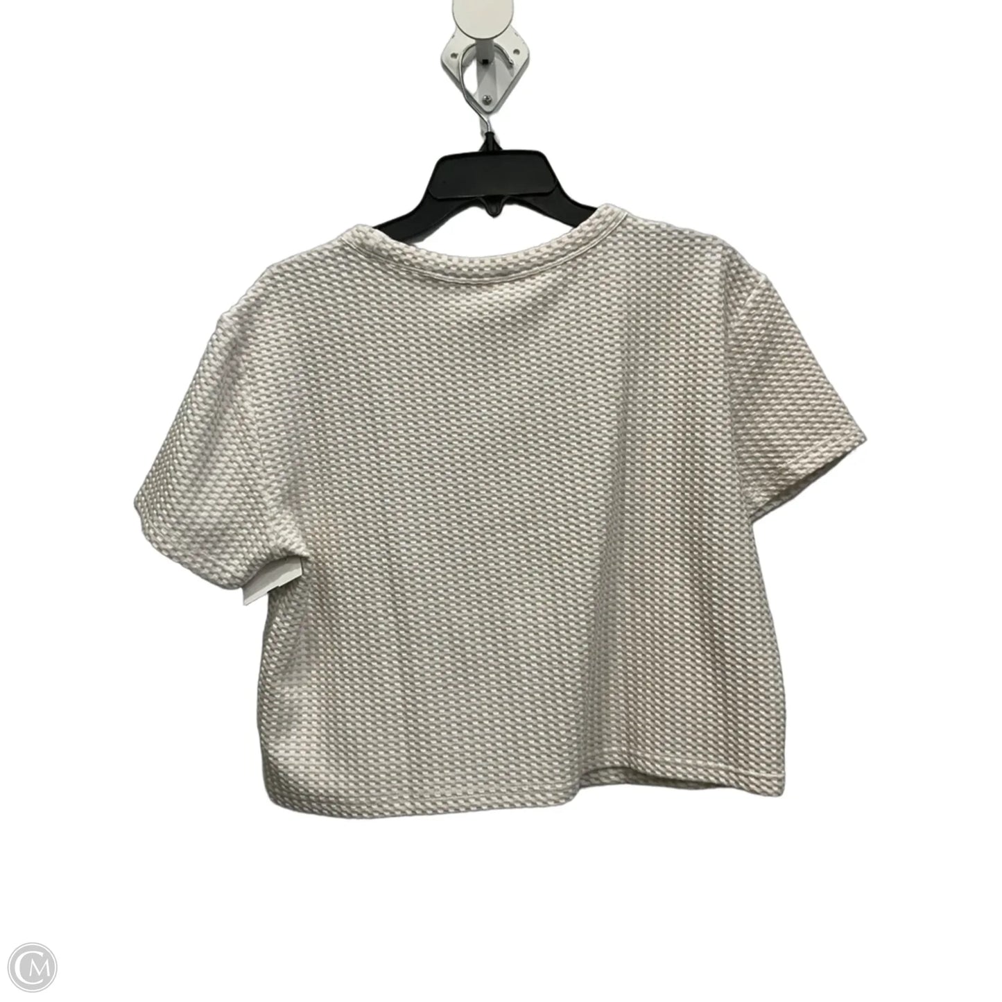 Top Short Sleeve By Lou And Grey In Tan & White, Size: S