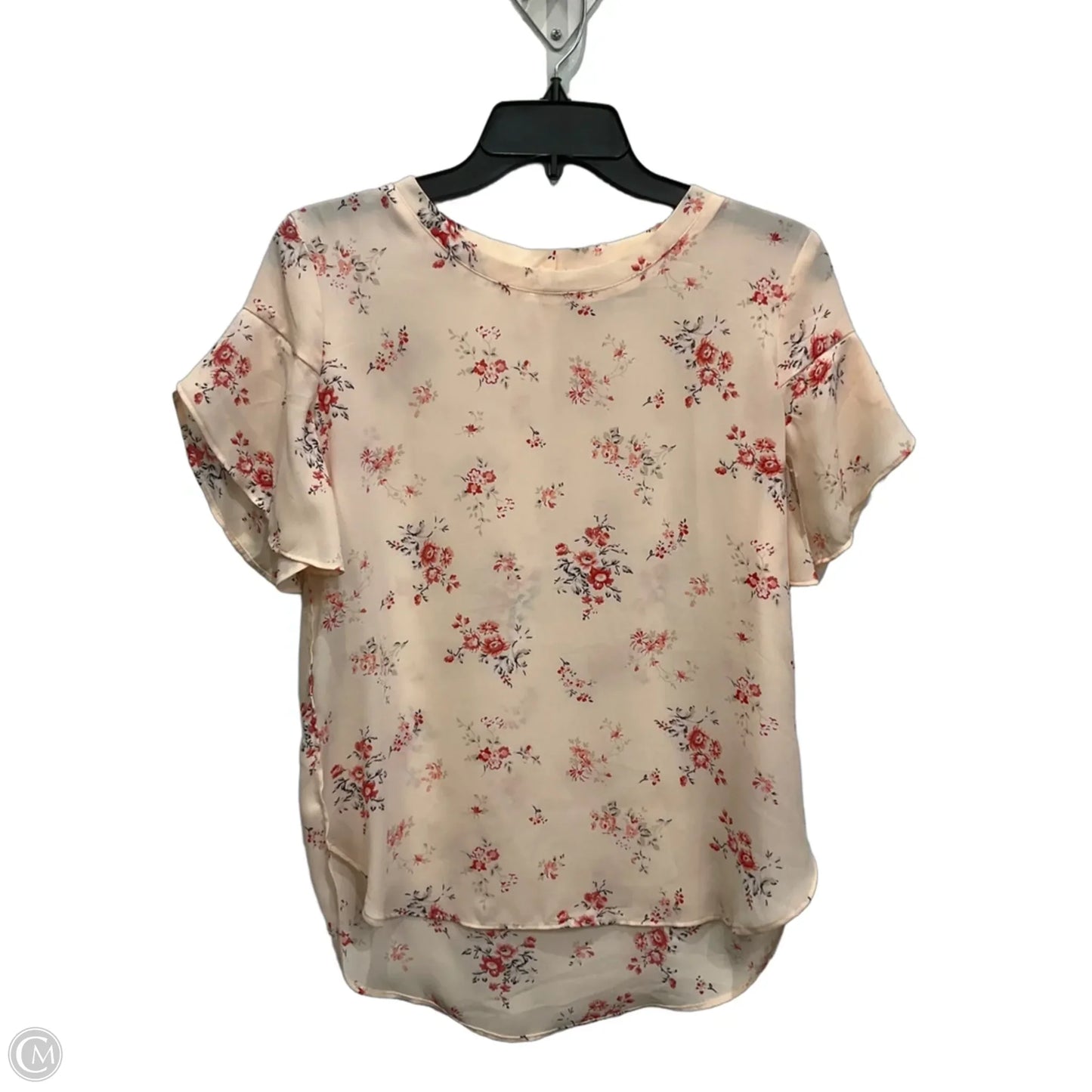 Top Short Sleeve By Loft In Pink, Size: Xs
