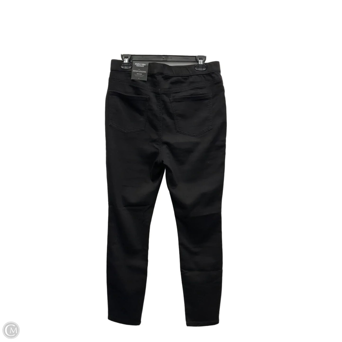 Jeans Jeggings By Simply Vera In Black Denim, Size: 12