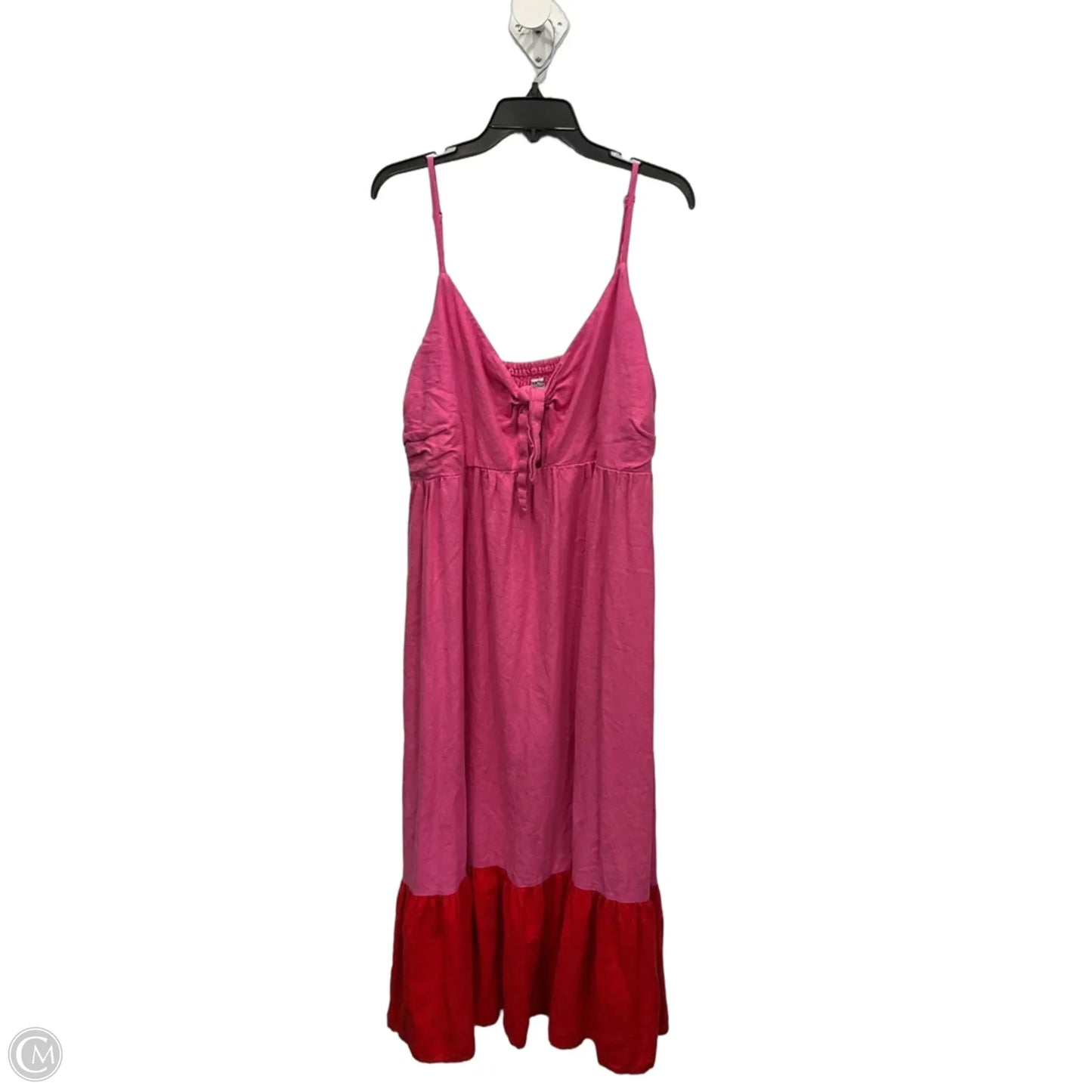 Dress Casual Maxi By Target In Pink & Red, Size: 1x