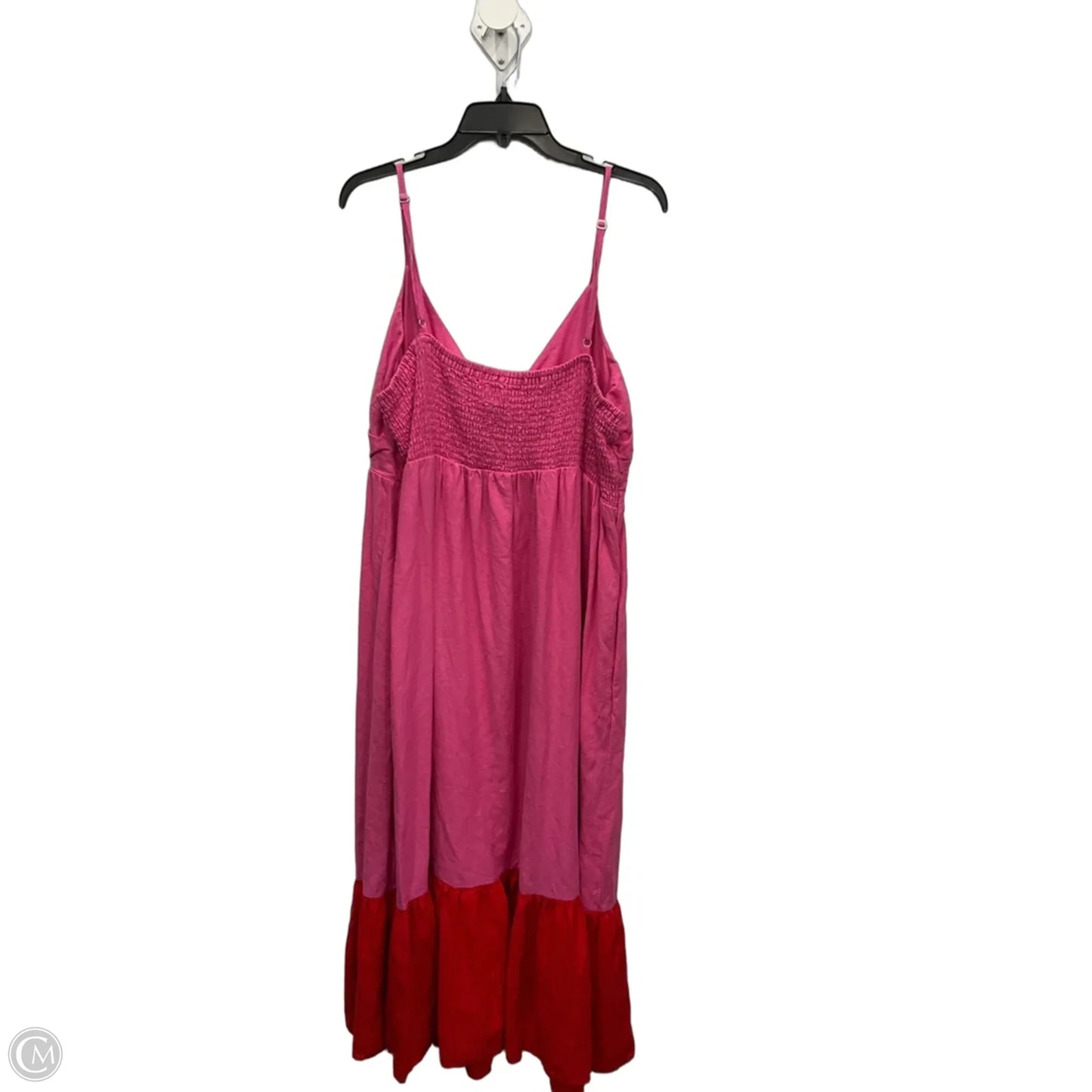 Dress Casual Maxi By Target In Pink & Red, Size: 1x