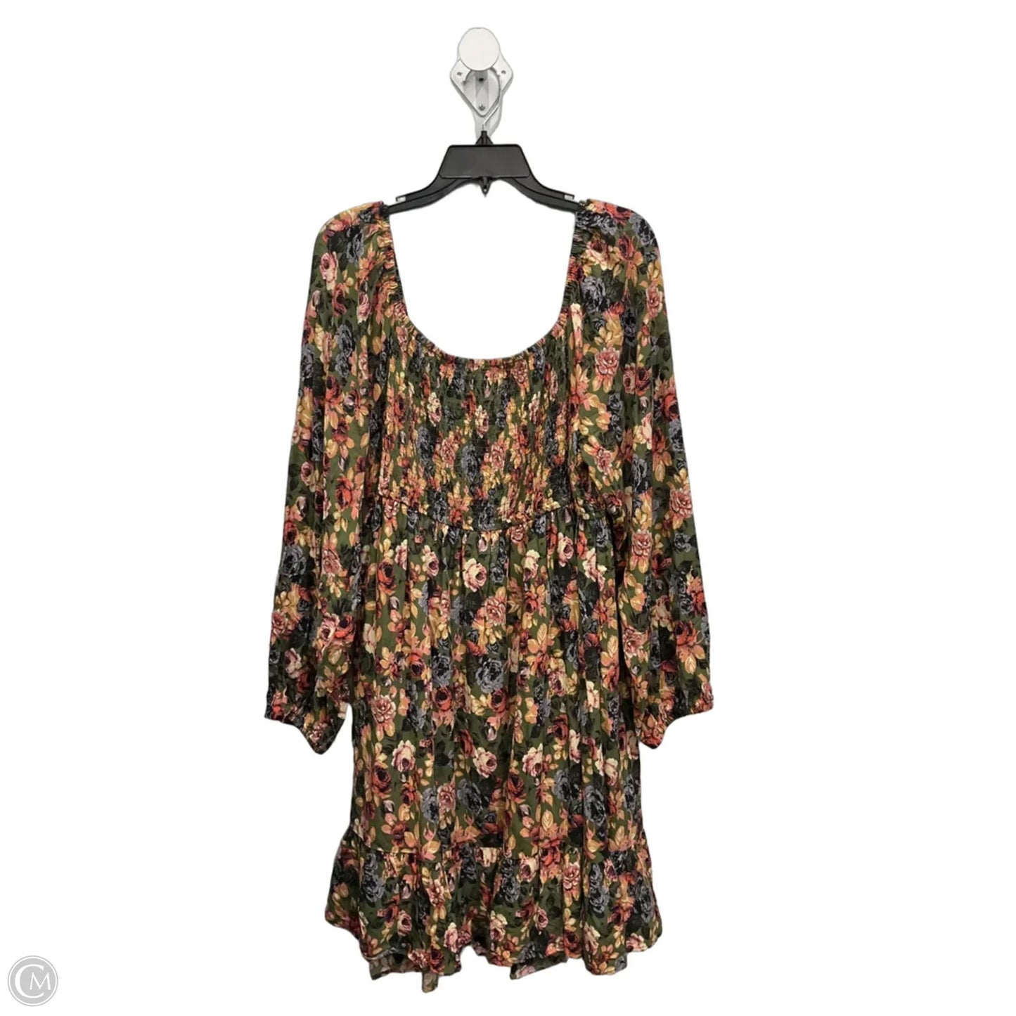 Dress Casual Short By Clothes Mentor In Floral Print, Size: 2x