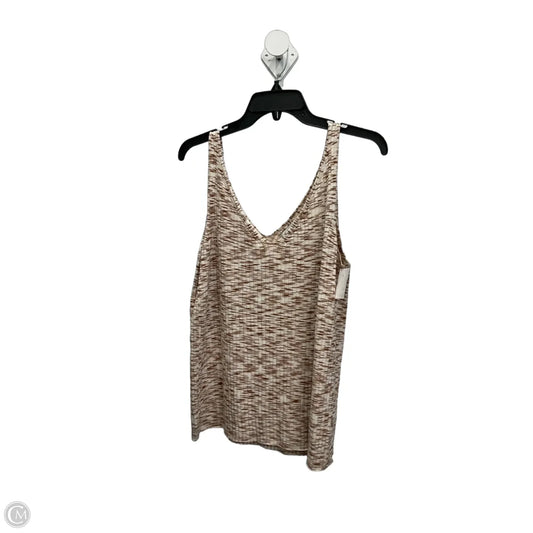 Top Sleeveless By Nine West In Brown & Cream, Size: L