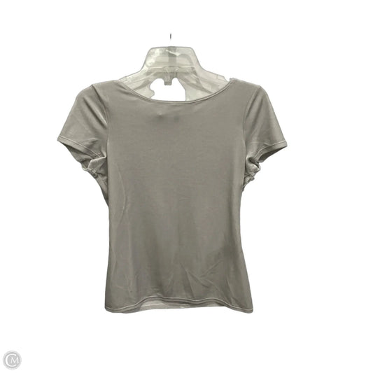 Top Short Sleeve By White House Black Market In Grey, Size: Xs