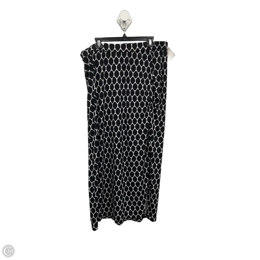 Skirt Maxi By Lane Bryant In Black & White, Size: 18
